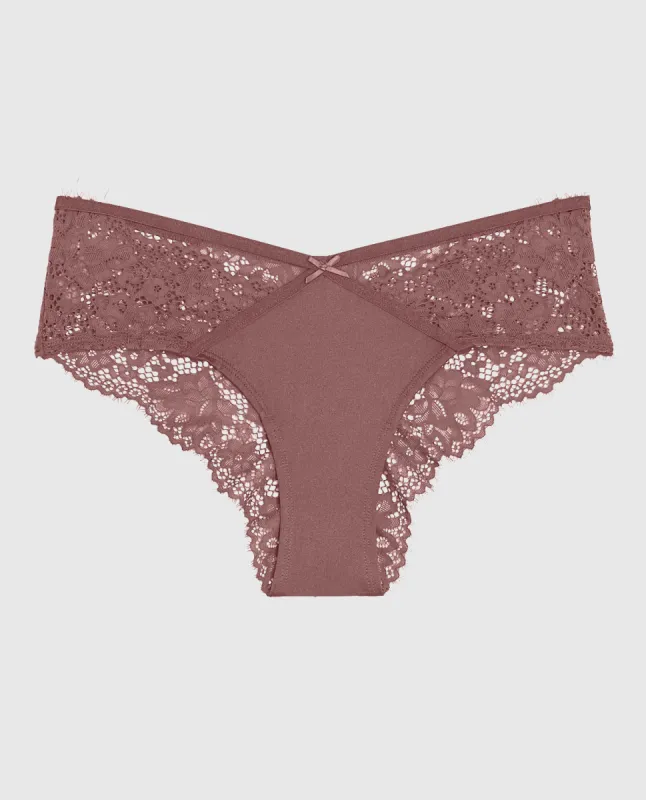 Lace Cheeky Panty in Dusty Cedar sold by La SENZA
