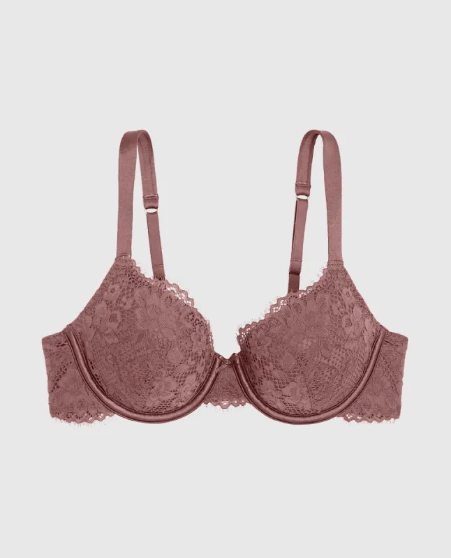 Lightly Lined Lace Full Coverage Bra in Dusty Cedar sold by La SENZA