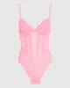 Lightly Lined Lace Bodysuit in Make Me Blush sold by La SENZA
