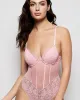 Lightly Lined Lace Bodysuit in Make Me Blush sold by La SENZA