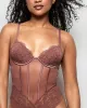 Lightly Lined Lace Bodysuit in Dusty Cedar sold by La SENZA
