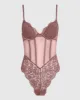 Lightly Lined Lace Bodysuit in Dusty Cedar sold by La SENZA