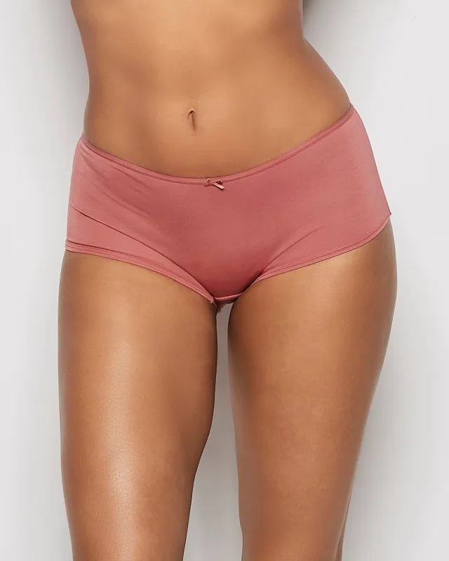 Boyshort Panty with Bow in Rosy Blush sold by La SENZA