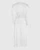 Satin Mid Length Robe in Ivory sold by La SENZA