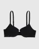 Lightly Lined Demi Bra with Lace in Black sold by La SENZA