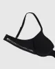 Lightly Lined Demi Bra with Lace in Black sold by La SENZA