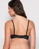 Lightly Lined Demi Bra with Lace in Black sold by La SENZA