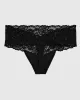 Magnificent Lace Thong Panty in Black sold by La SENZA