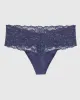 Magnificent Lace Thong Panty in Dusk Blue sold by La SENZA