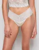 Magnificent Lace Thong Panty in Ivory sold by La SENZA