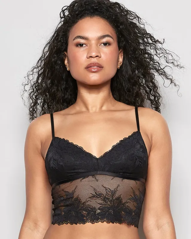 Long Line Bralette in Black sold by La SENZA