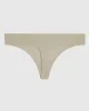 Ribbed Thong Panty in Stone Grey sold by La SENZA