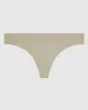 Ribbed Thong Panty in Stone Grey sold by La SENZA