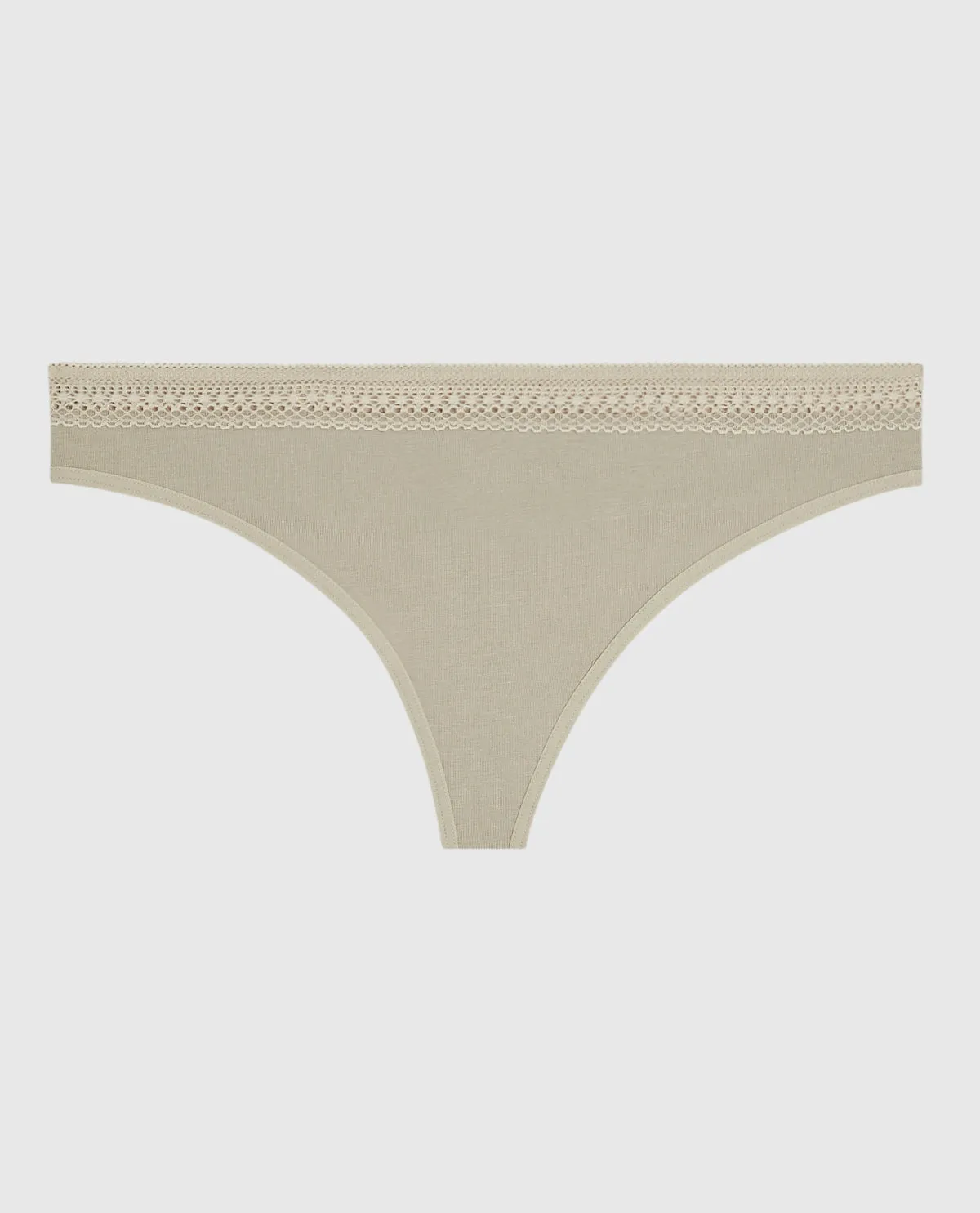 Thong Panty with Elemental Lace in Stone Grey sold by La SENZA product image thumbnail 4