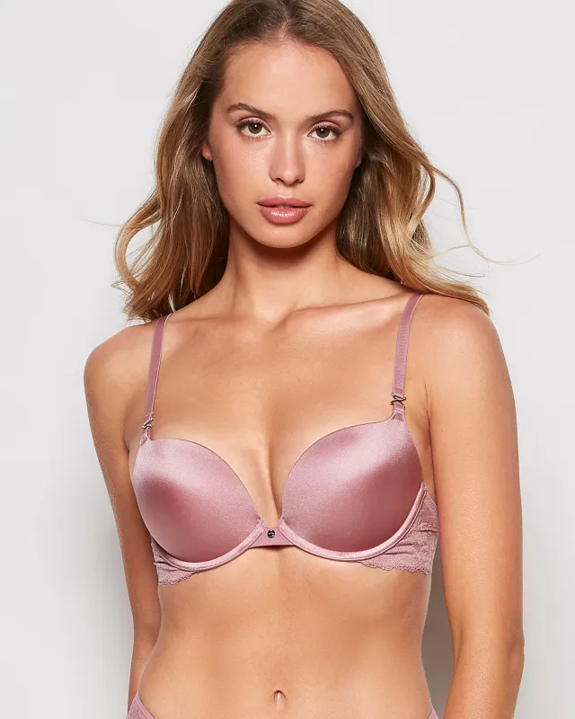 Push Up Bra with Lace in Sheer Mauve sold by La SENZA