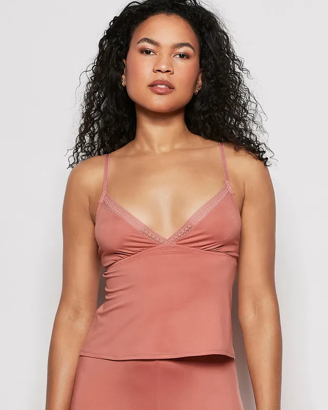 Sleep Tank with Elemental Lace in Rosy Blush sold by La SENZA