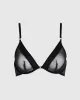 Unlined Mesh Demi Bra in Black sold by La SENZA
