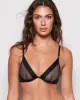 Unlined Mesh Demi Bra in Black sold by La SENZA