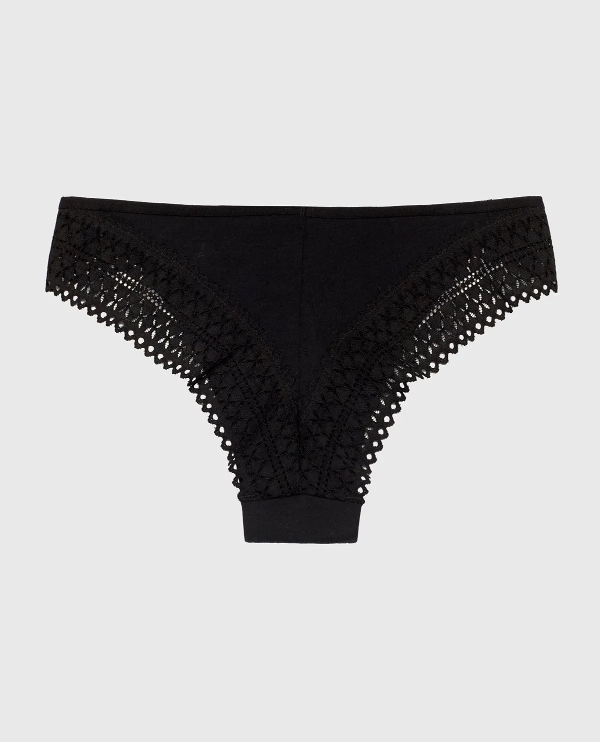 Cheeky Panty with Lace Trim in Tuxedo Black sold by La SENZA product image thumbnail 5