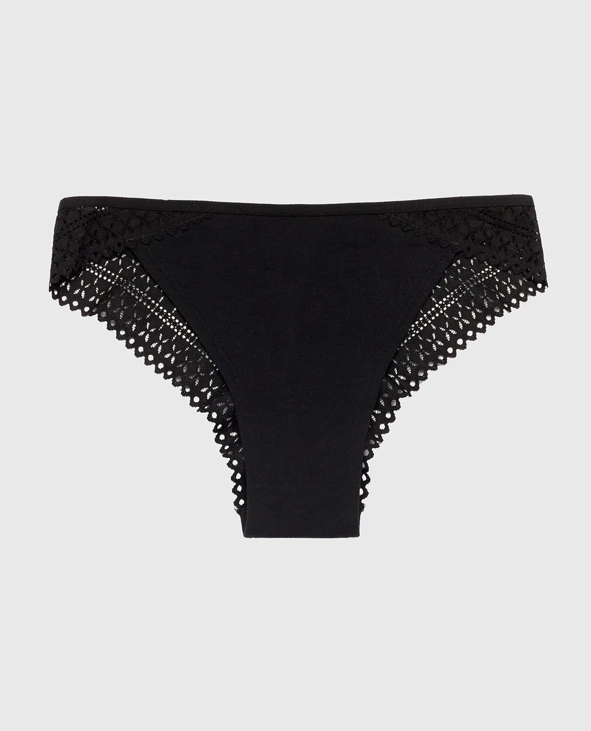 Cheeky Panty with Lace Trim in Tuxedo Black sold by La SENZA product image thumbnail 4