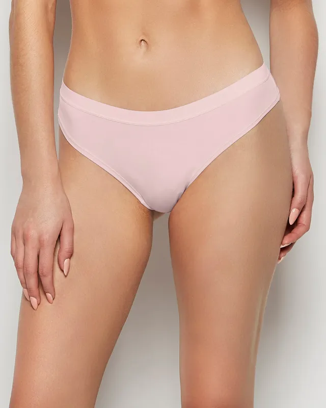 Thong Panty with Vanishing Trim in Iced Lilac sold by La SENZA