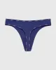 Thong Panty with Logo Trim in Dusk Blue sold by La SENZA