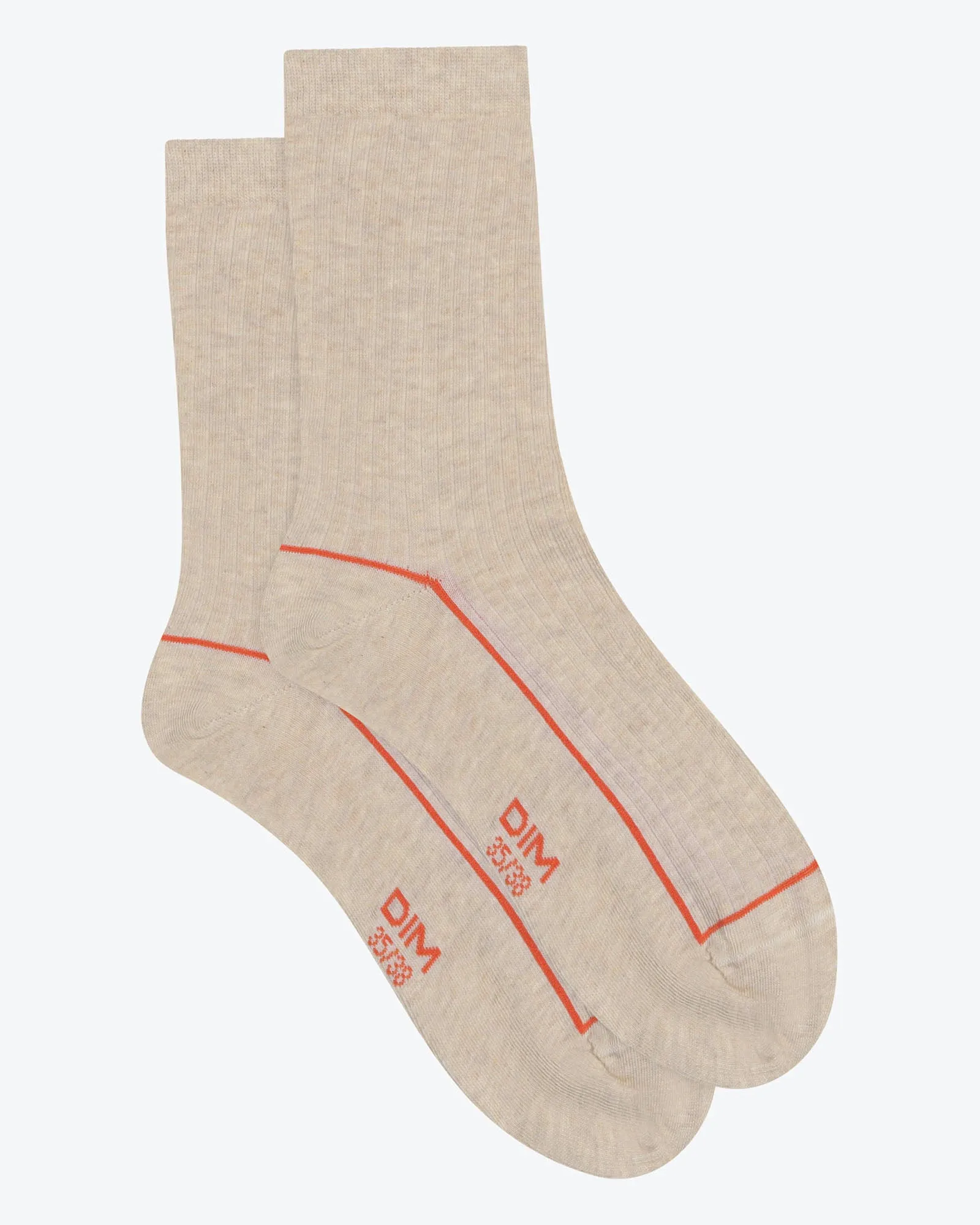 Cotton Sports Crew Sock in Soft Cream sold by La SENZA product image thumbnail 2