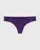 Thong Panty with Lace Micro Trim in Petunia Purple sold by La SENZA