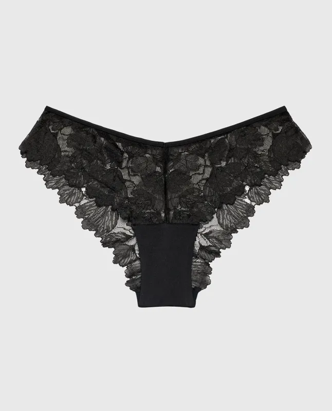 Diva Cheeky Panty in Tuxedo Black sold by La SENZA