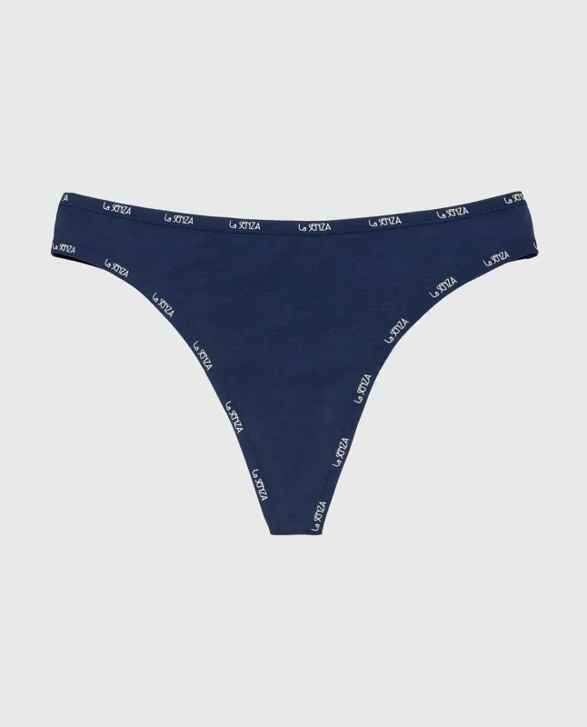 Thong Panty in Dark Navy sold by La SENZA