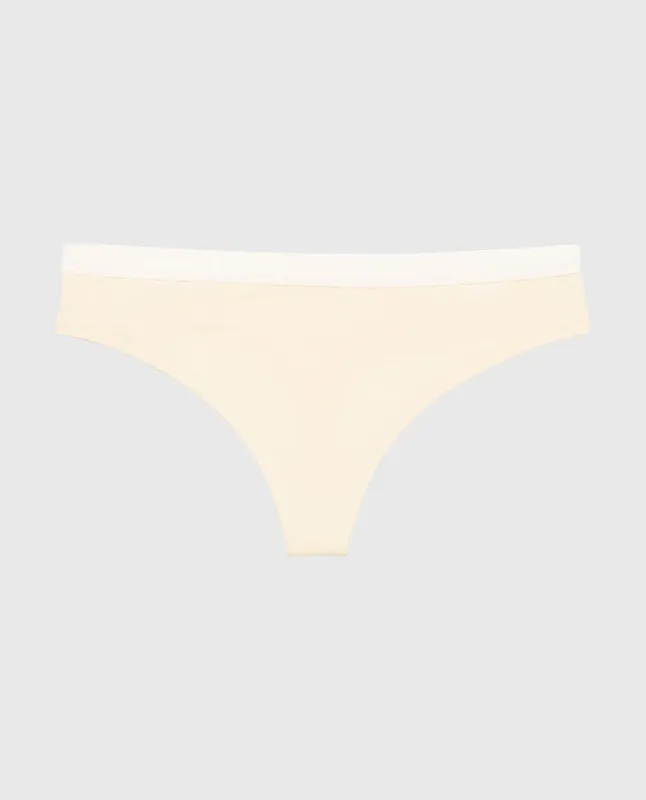 Thong Panty in Pearled Ivory sold by La SENZA