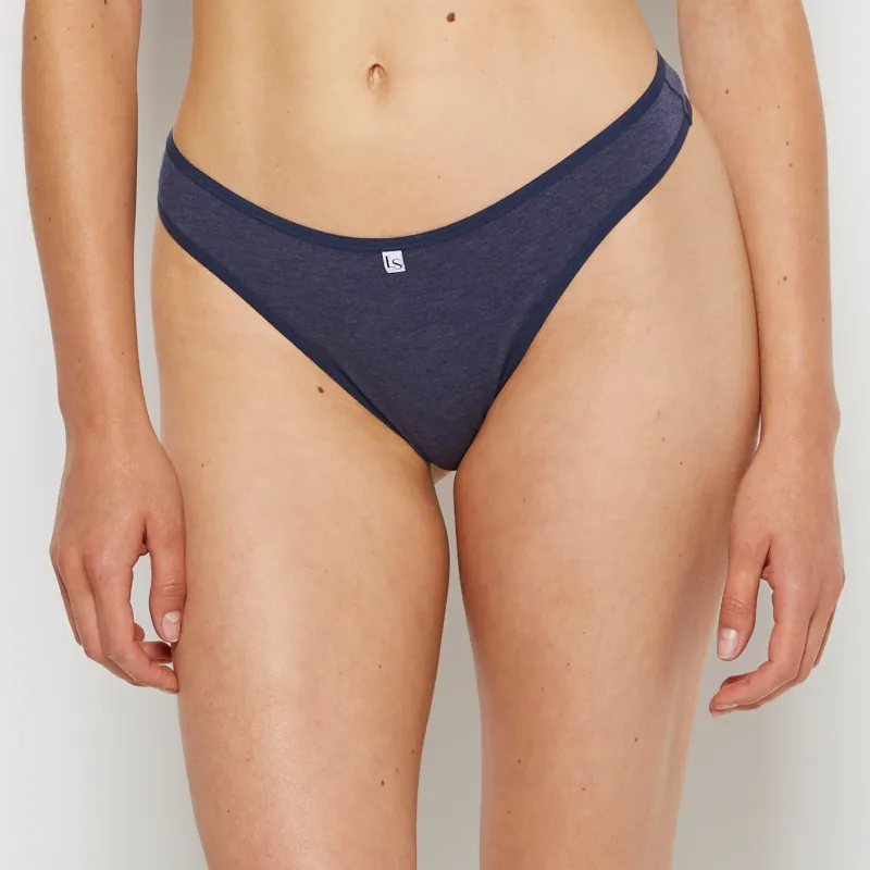 Thong Panty in Dark Navy Heather sold by La SENZA