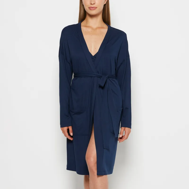 Lounge Robe in Dark Navy sold by La SENZA