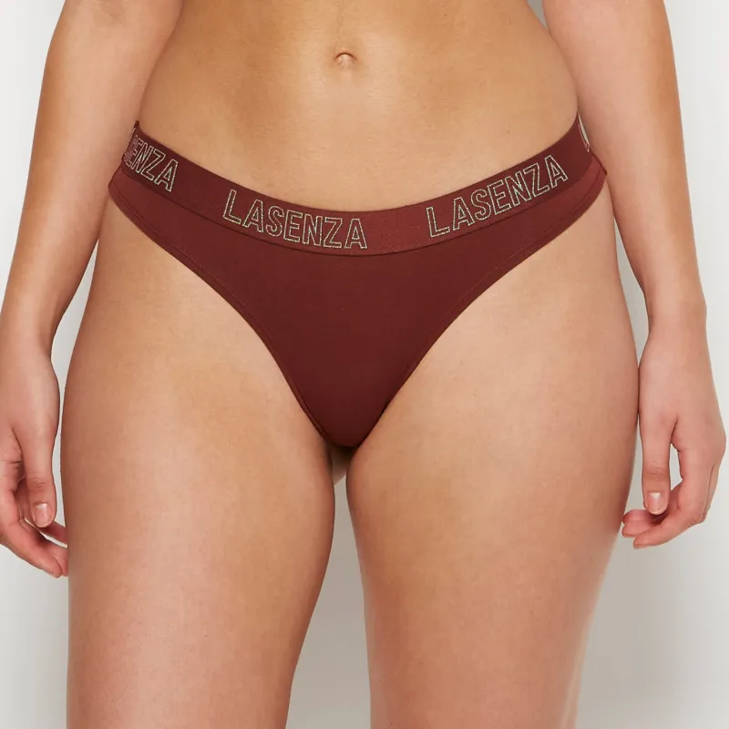 Thong Panty in Root Beer sold by La SENZA