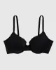 Smooth Lightly Lined Demi Bra in Tuxedo Black sold by La SENZA