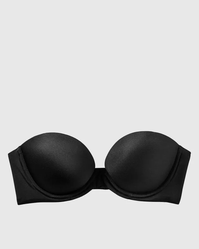 Strapless Push Up Bra in Tuxedo Black sold by La SENZA