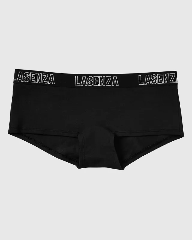 Boyshort Panty in Tuxedo Black sold by La SENZA