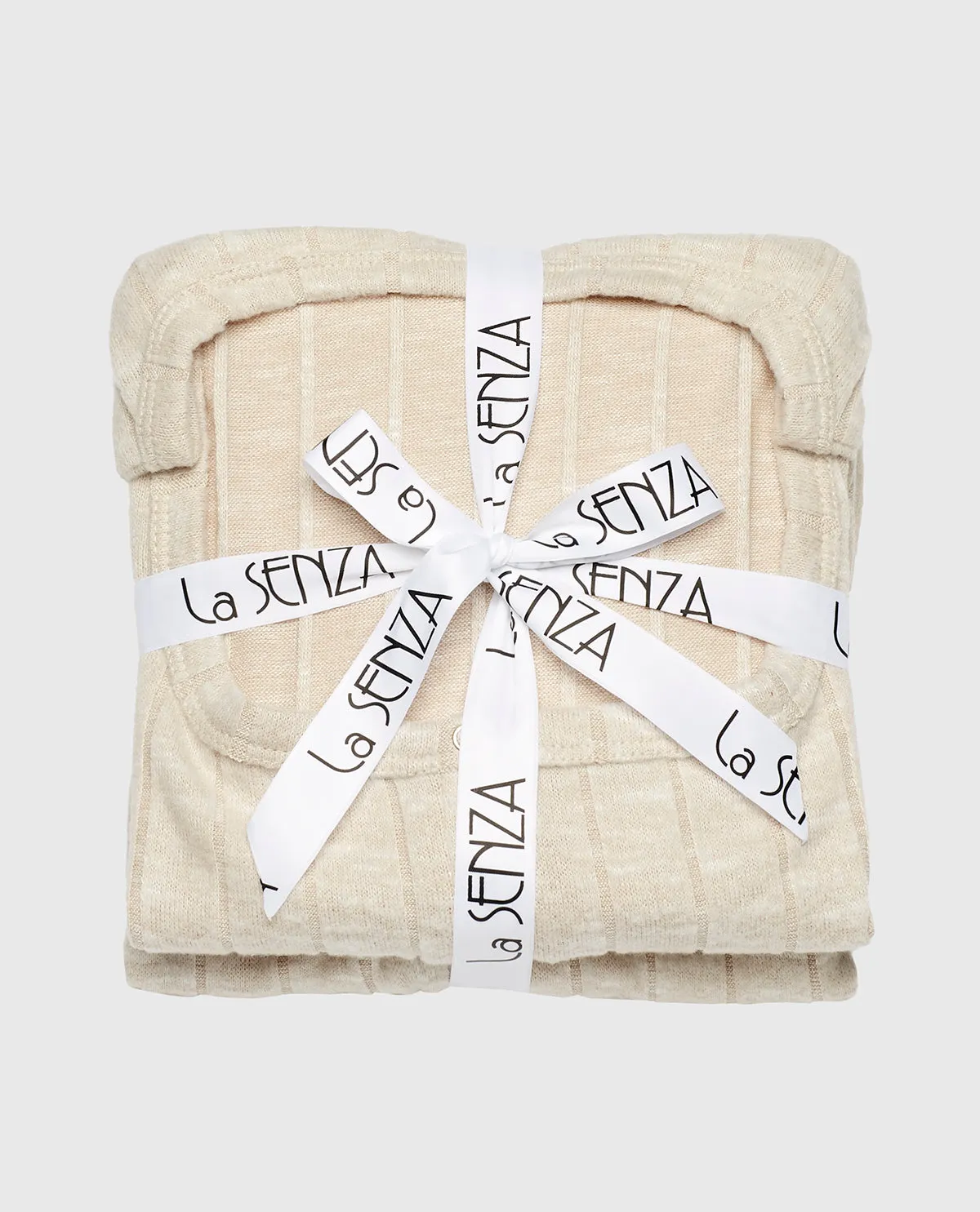 PJ Set with LS Logo Patch in Cozy Light Oatmeal sold by La SENZA product image thumbnail 3