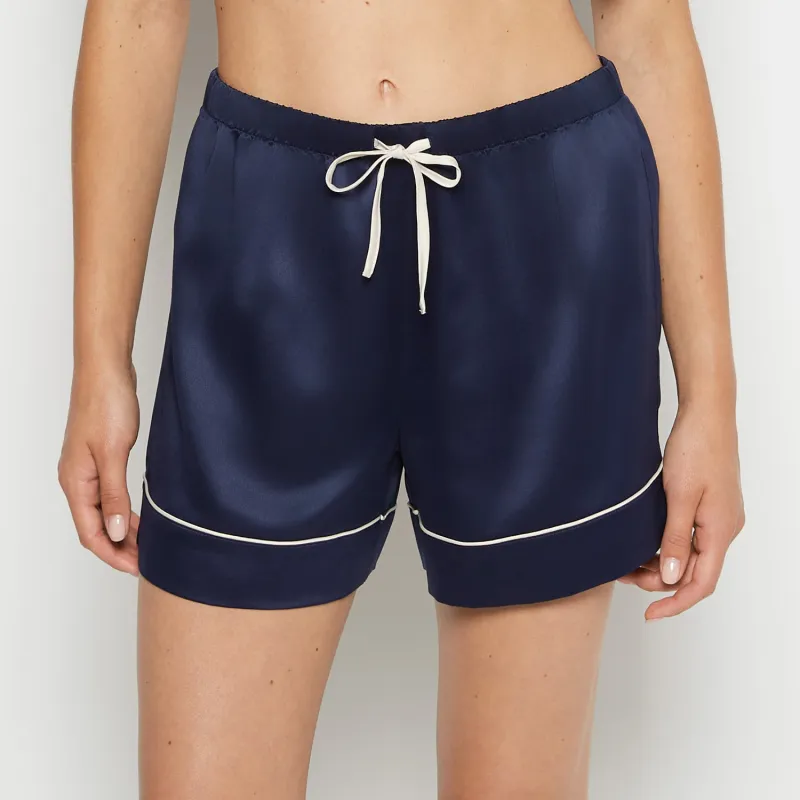 Satin Sleep Short in Dress Blues made by La SENZA