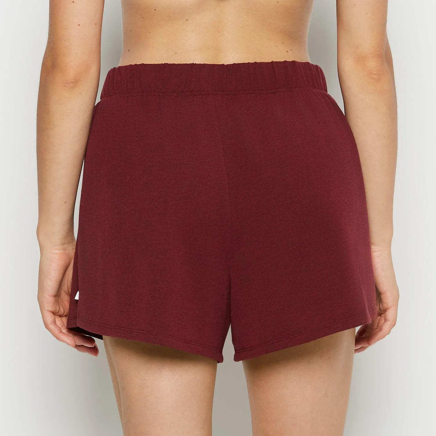 French Terry Sleep Short in Russian Ruby Heather sold by La SENZA product image thumbnail 2