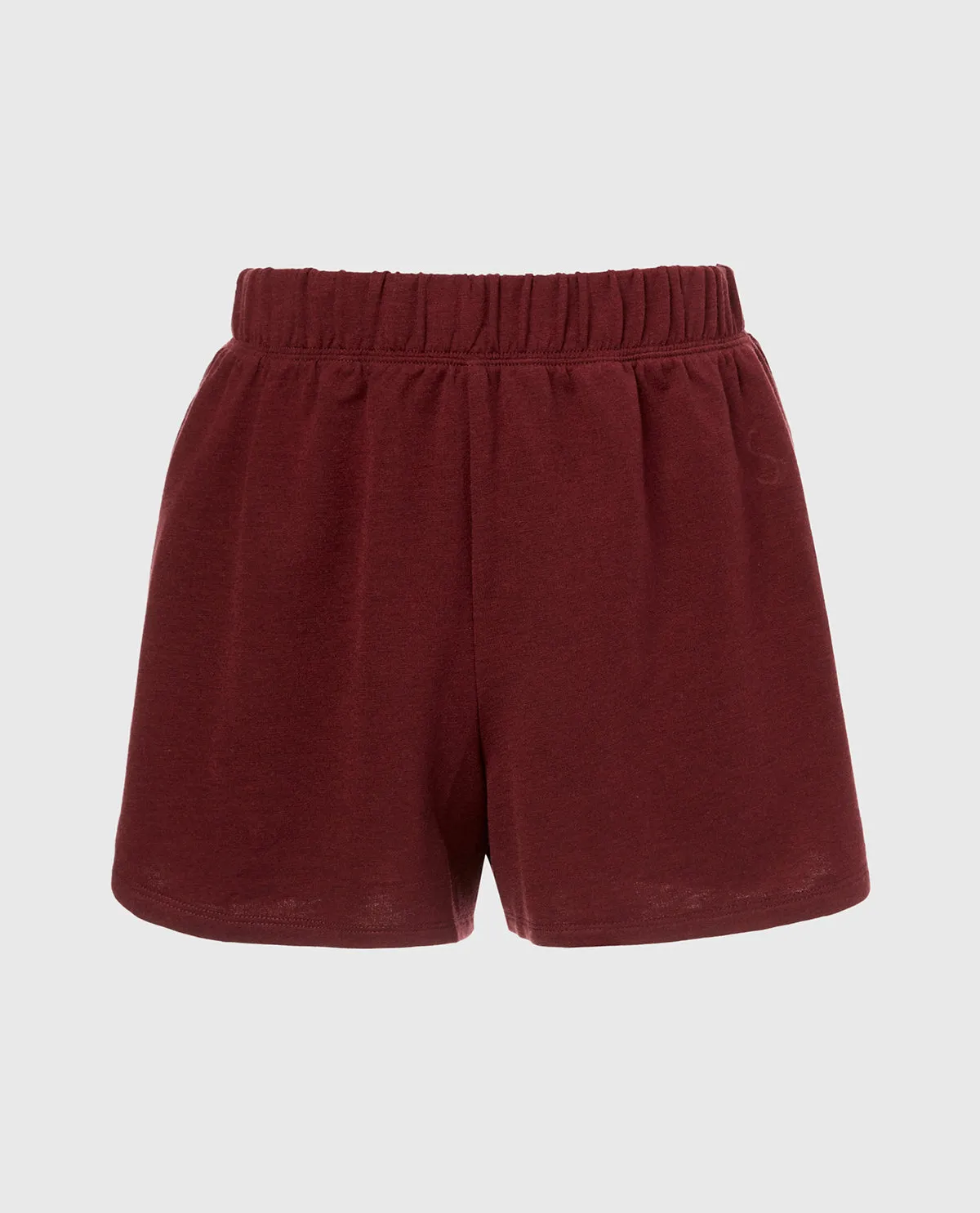 French Terry Sleep Short in Russian Ruby Heather sold by La SENZA product image thumbnail 3