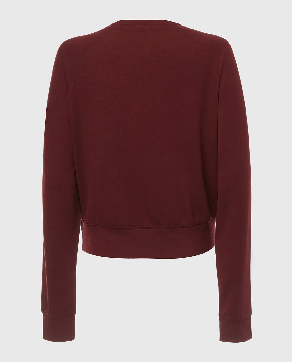 French Terry Crew Neck Sleep Top in Russian Ruby Heather sold by La SENZA product image thumbnail 2