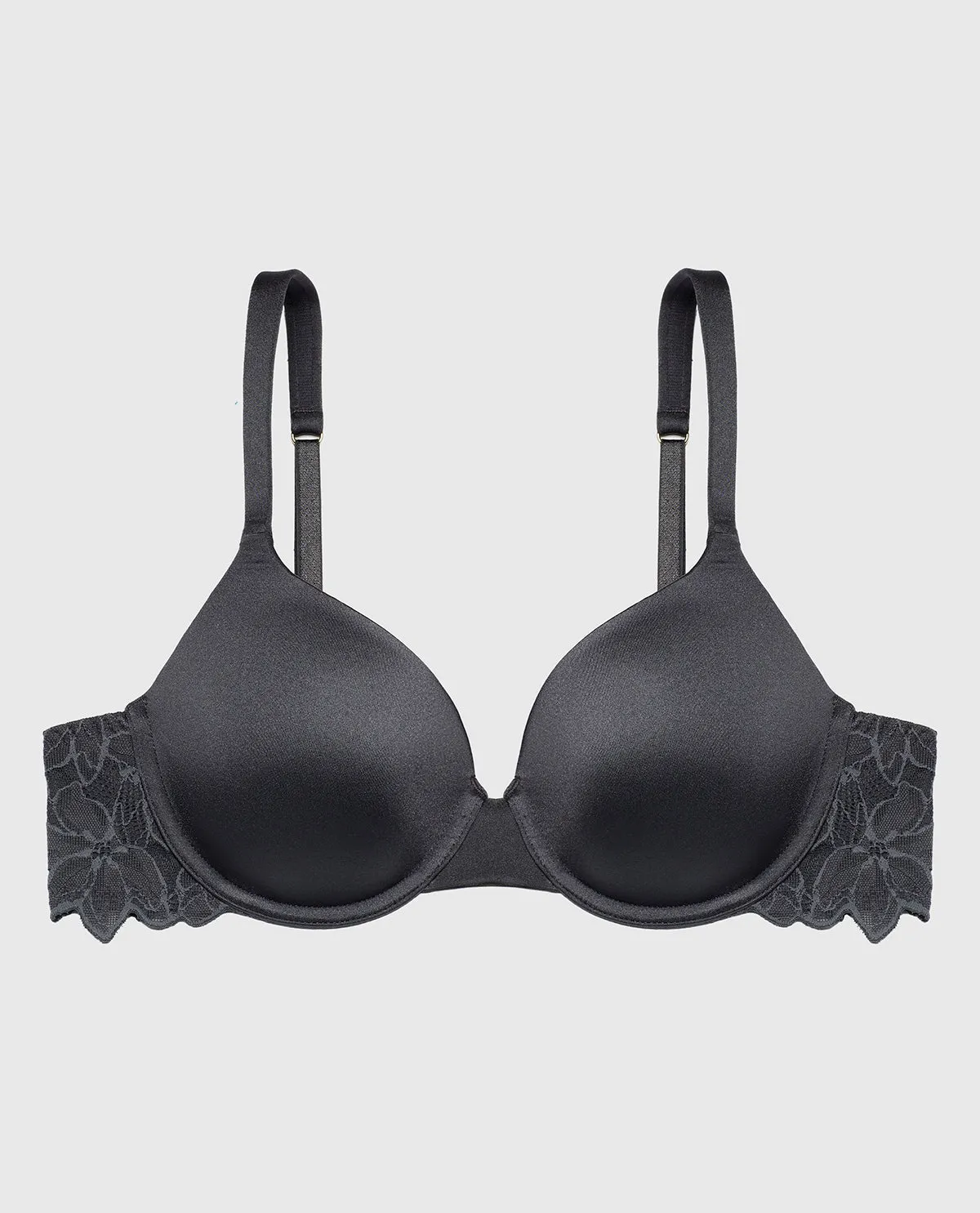 Lightly Lined Micro Cup Reverie Bra with Lace Wing in Ebony sold by La SENZA product image thumbnail 4