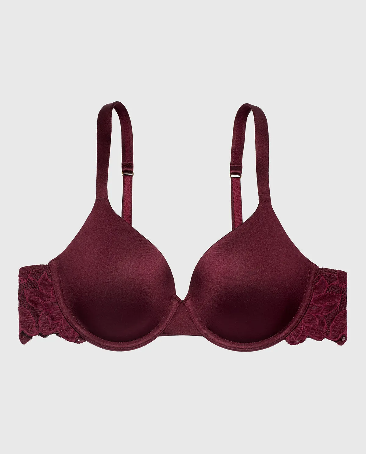 Lightly Lined Micro Cup Reverie Bra with Lace Wing in Russian Ruby sold by La SENZA product image thumbnail 4