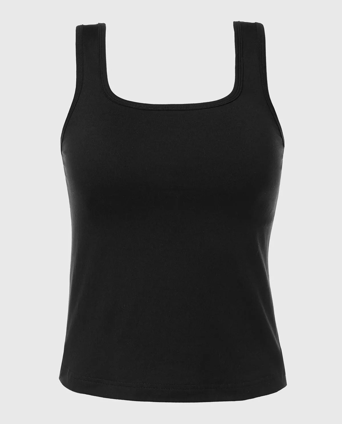 Square Neck Sleep Tank in Tuxedo Black sold by La SENZA product image thumbnail 3
