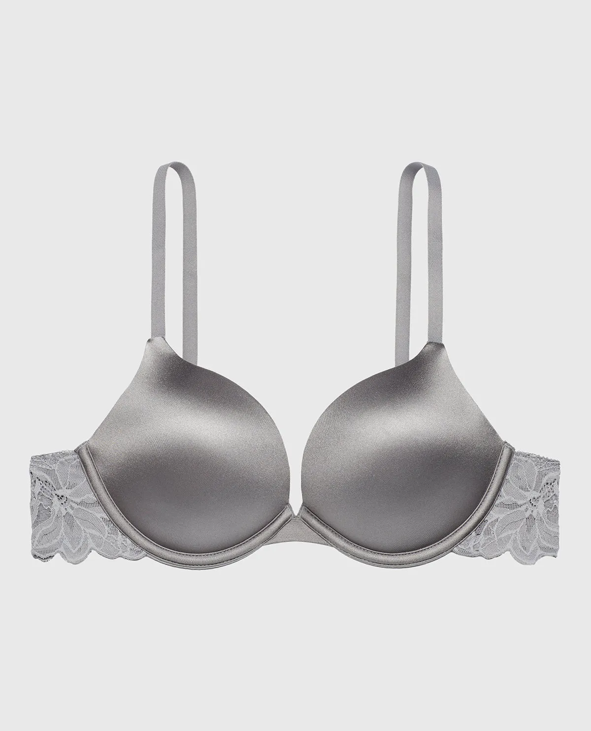 Micro cup push up bra with Reverie Lace Wing in Skyrocket sold by La SENZA