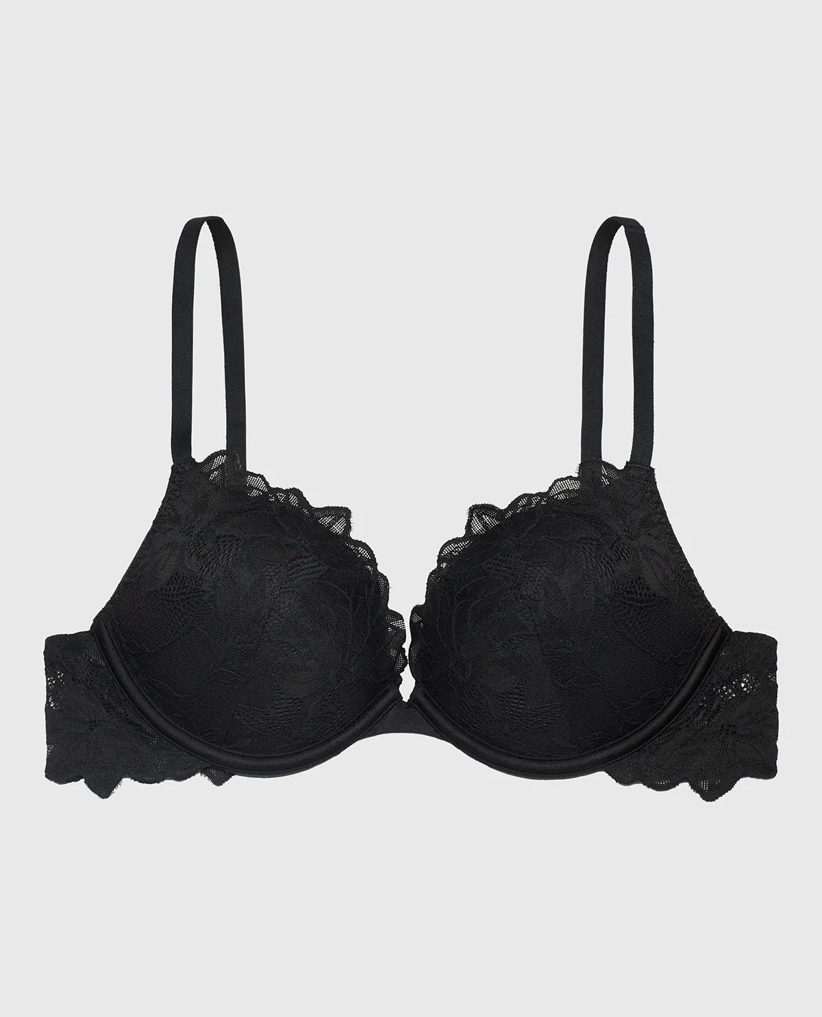 Push Up Bra with all over Reverie Lace in Tuxedo Black sold by La SENZA product image thumbnail 5