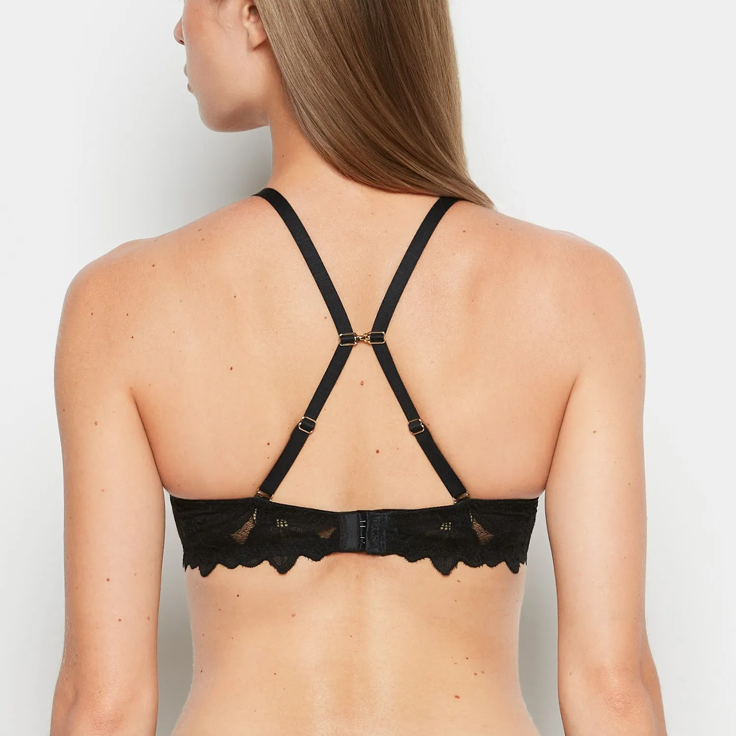 Push Up Bra with all over Reverie Lace in Tuxedo Black sold by La SENZA product image thumbnail 4