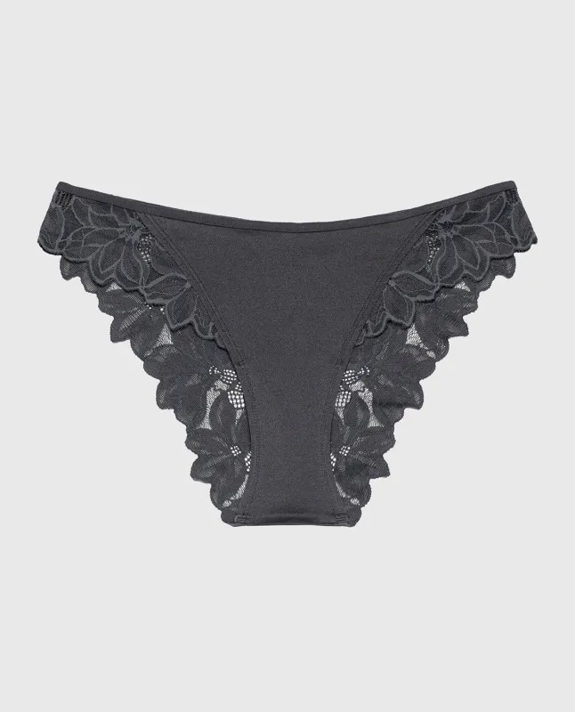 Diva Mini Cheeky Panty in Ebony sold by La SENZA
