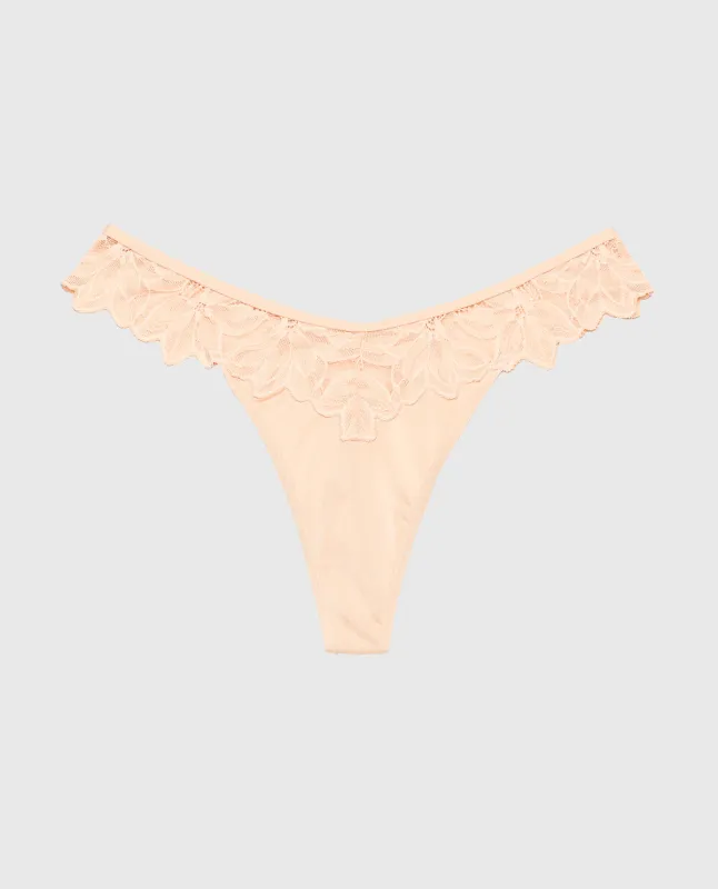 Diva Thong Panty in Cameo Rose sold by La SENZA